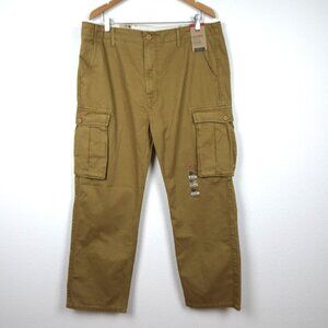 Levi's Ace Cargo Pants Men's Size 38x30 Brown Cotton Relaxed Taper